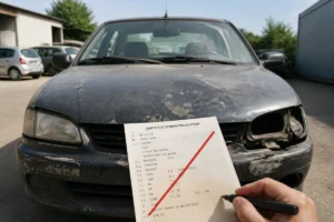 voiture épave carte grise
