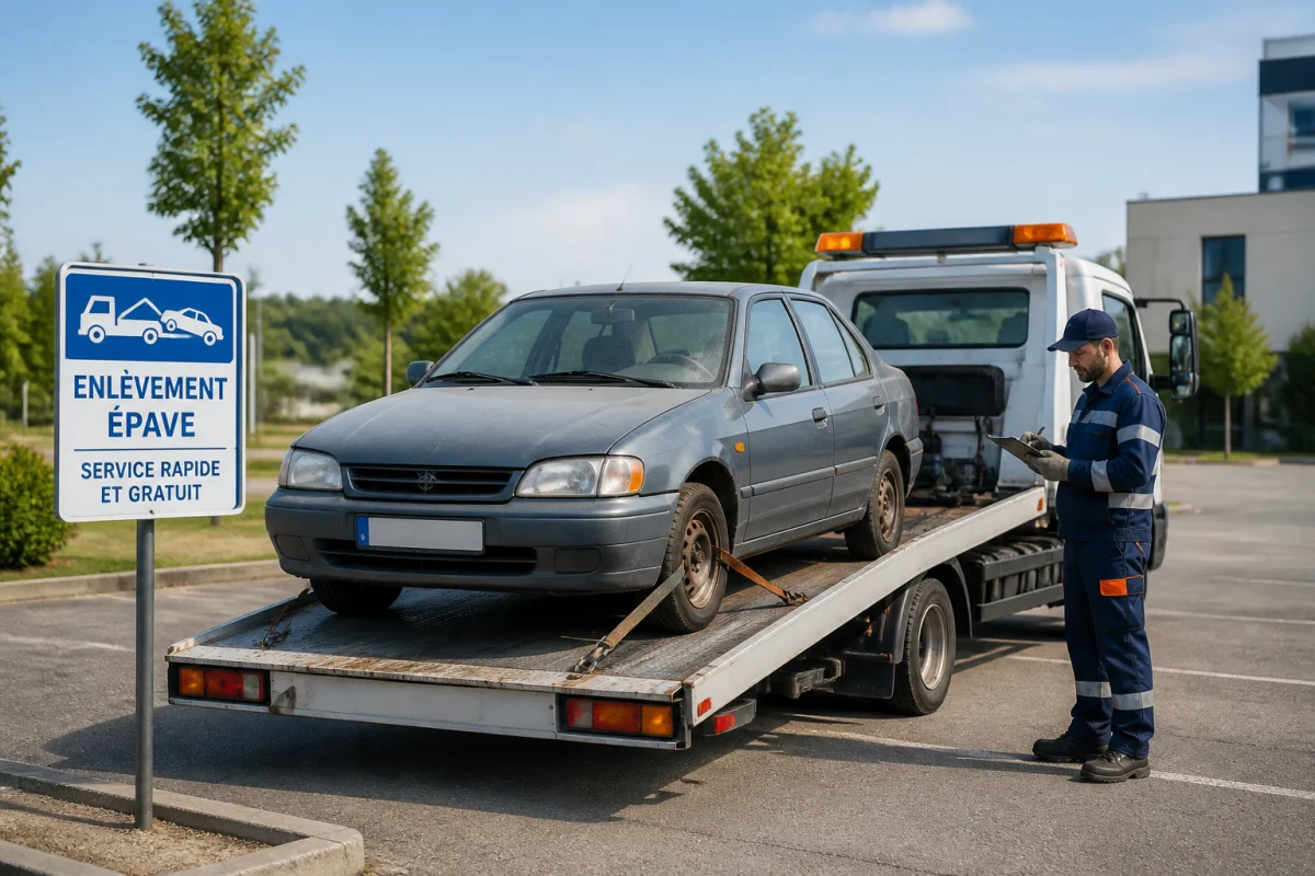 Enlèvement d'une voiture hors d'usage