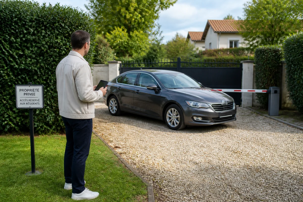 Voiture immobilisée sur terrain privé que faire légalement et rapidement