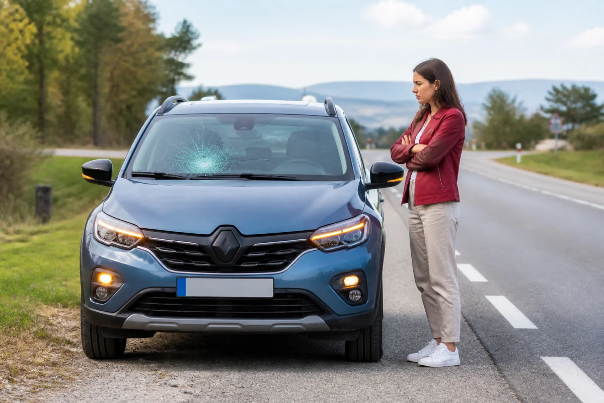 Verre de voiture fissuré que faire pour rester en sécurité